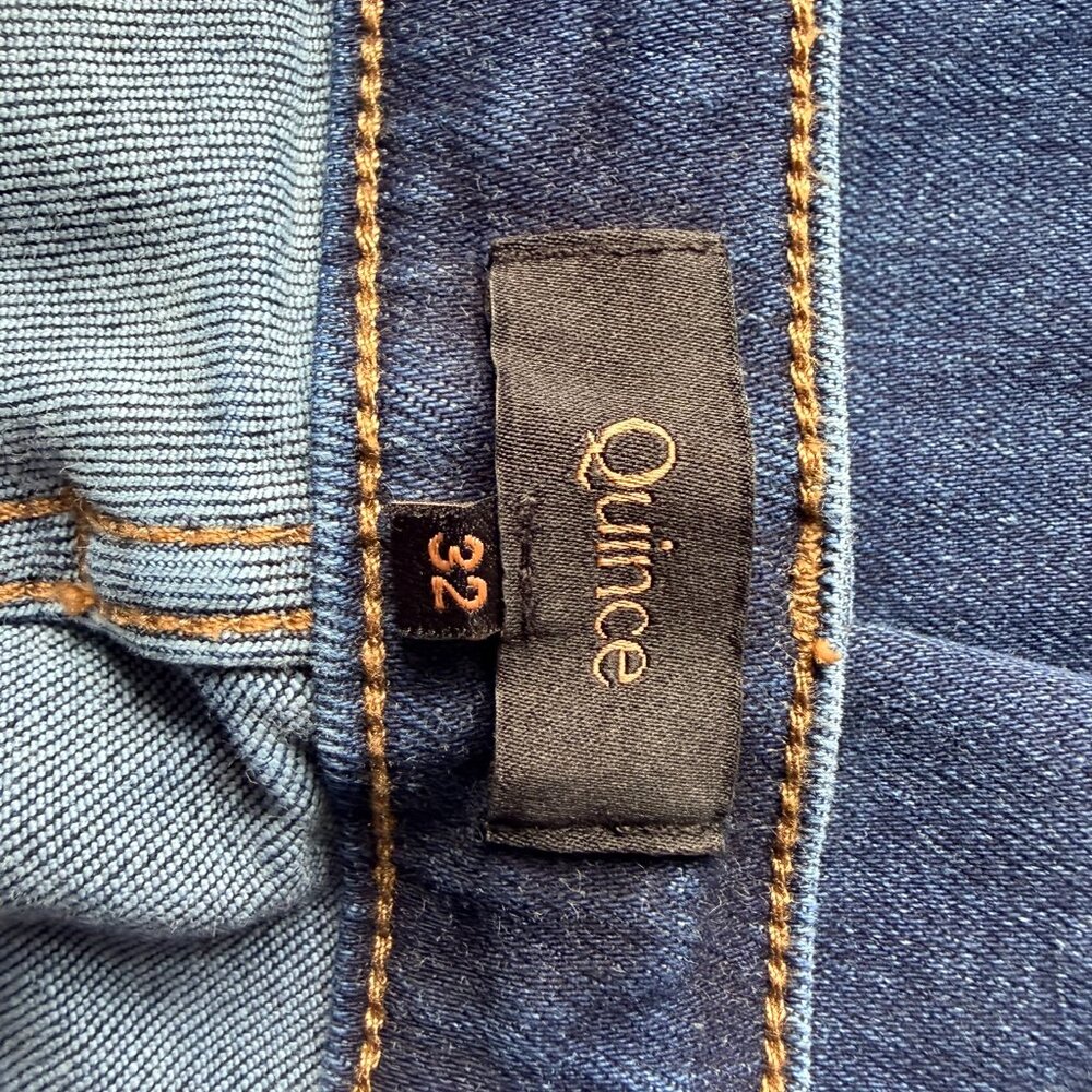 Quince Women’s Bella Stretch Straight Jeans – Midnight Blue – Size 32 - Picture 4 of 6